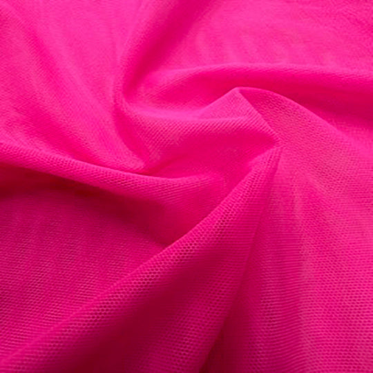 4 Way Stretch Nylon Spandex Korean Power Mesh | Spandex Palace Neon Pink