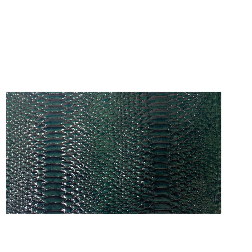 Hunter Green Culebra Patent 3D Embossed Snake Skin Vinyl Fabric