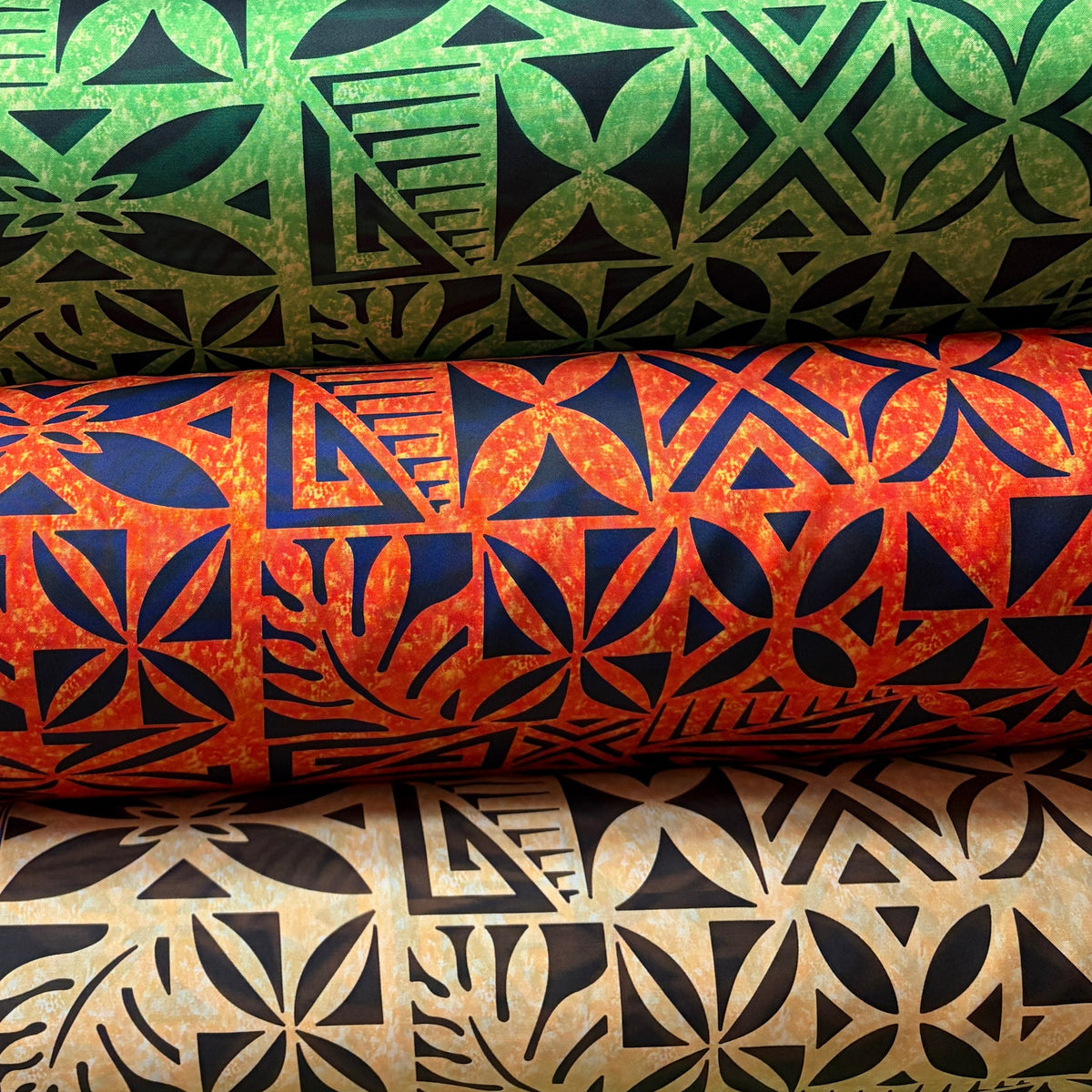 Tribal Geometric Garden Polyester Fabric | Islands Fabric