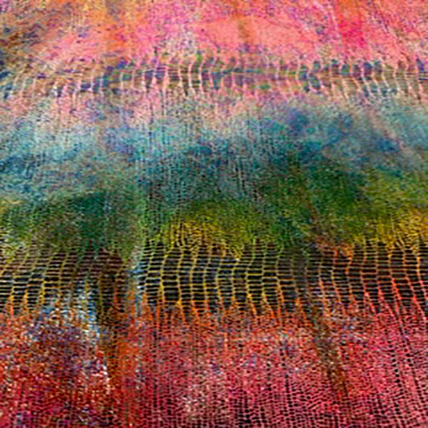 Stretch Tie Dye Lizard Skin Velvet Multi Foil Fabric | Spandex Fabric Multi Color