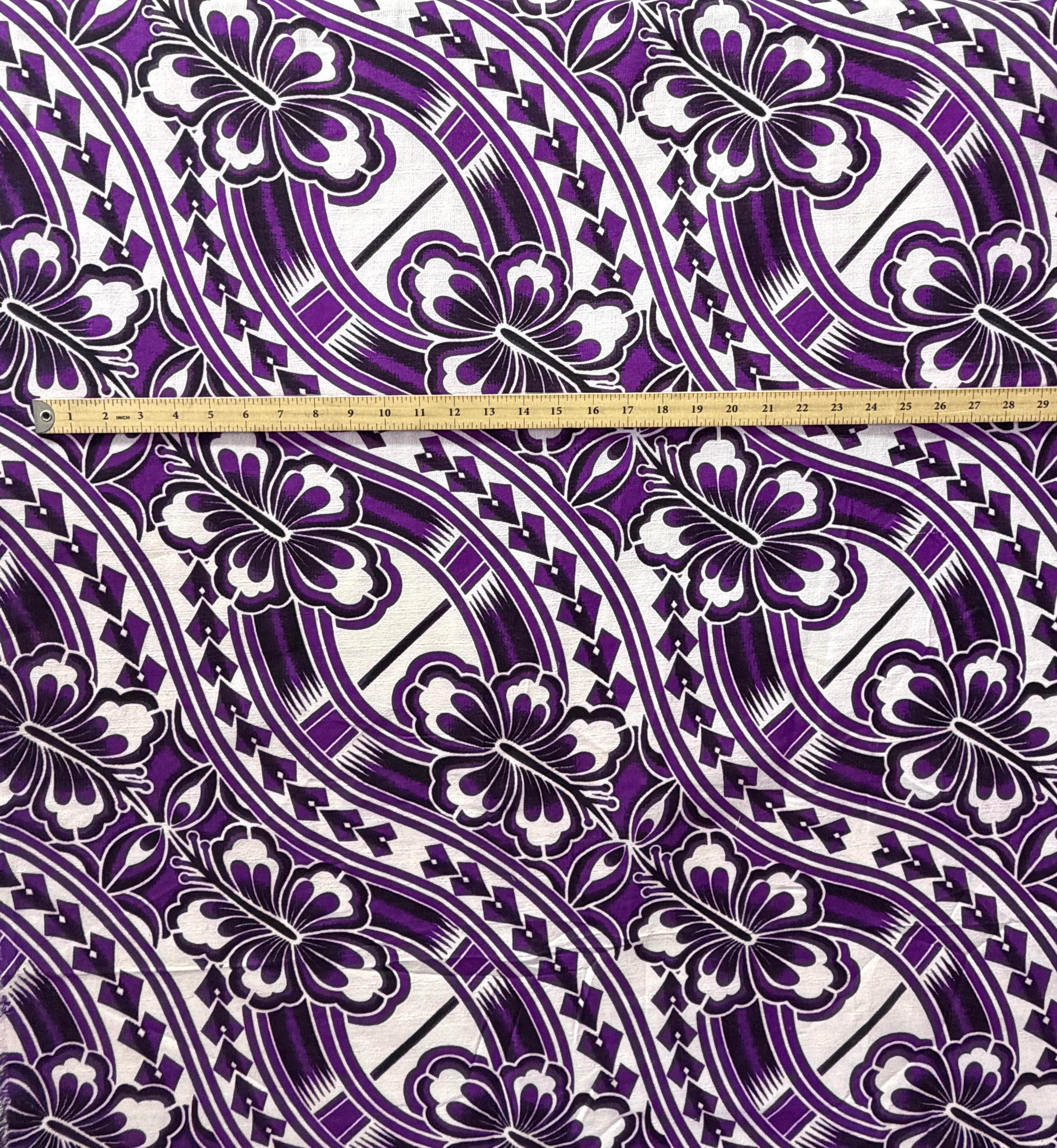 Islands Bloom Tattoo Waves Polyester Light-Barkcloth Fabric | Islands Fabric