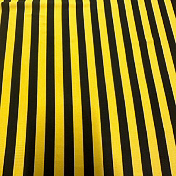 4 Way Stretch Polyester Spandex Bee Fabric Print | Spandex Palace Black Yellow