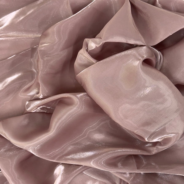 Crystalized Reflective Liquid Faux Silk Chiffon Fabric