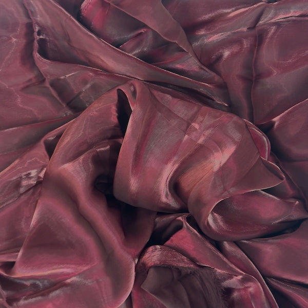 Crystalized Reflective Liquid Faux Silk Chiffon Fabric