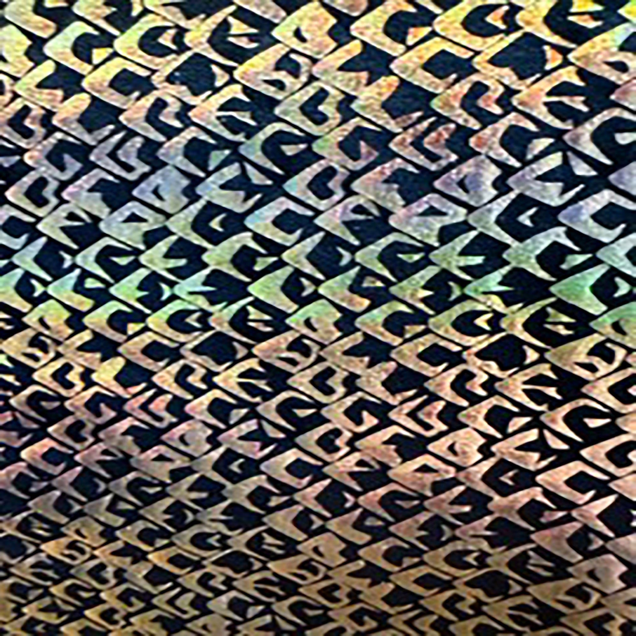 4 Way Stretch Nylon Spandex Mermaid Snake Print Hologram Foil | Spandex Palace Black Gold