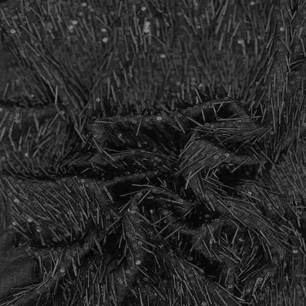 French Fringe Stretch Sequins Fabric