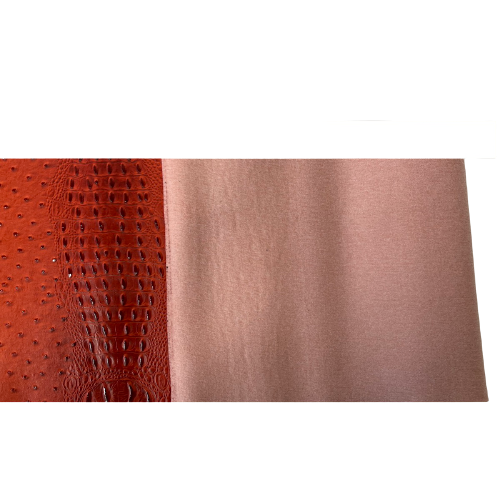 Orange Gatorich Faux Leather Vinyl Fabric