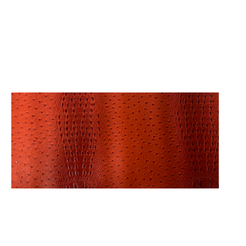 Orange Gatorich Faux Leather Vinyl Fabric