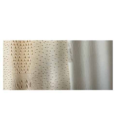 Beige Gatorich Faux Leather Vinyl Fabric