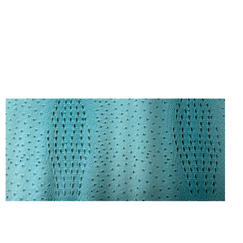 Aqua Blue Gatorich Faux Leather Vinyl Fabric