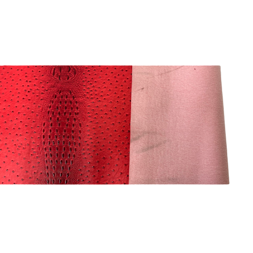 Ruby Red Gatorich Faux Leather Vinyl Fabric