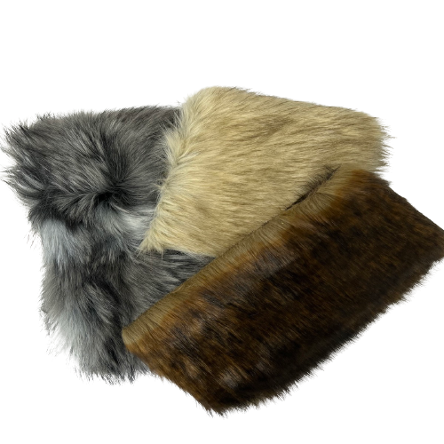 Caramel Brown Wolf Faux Fur Fabric