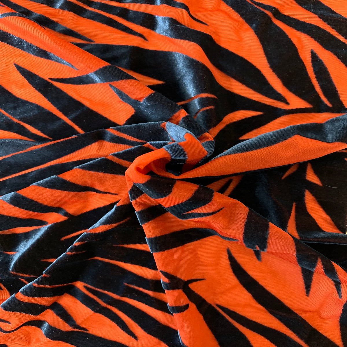 Palm Tree Floral Burnout Stretch Velvet | Spandex Fabric