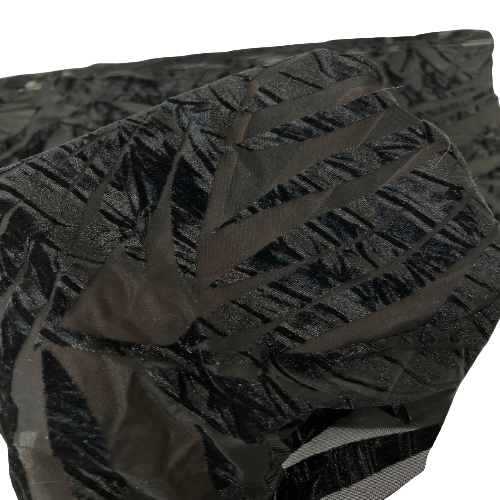 Palm Tree Floral Burnout Stretch Velvet | Spandex Fabric