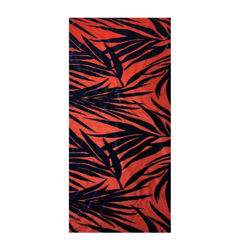 Palm Tree Floral Burnout Stretch Velvet | Spandex Fabric