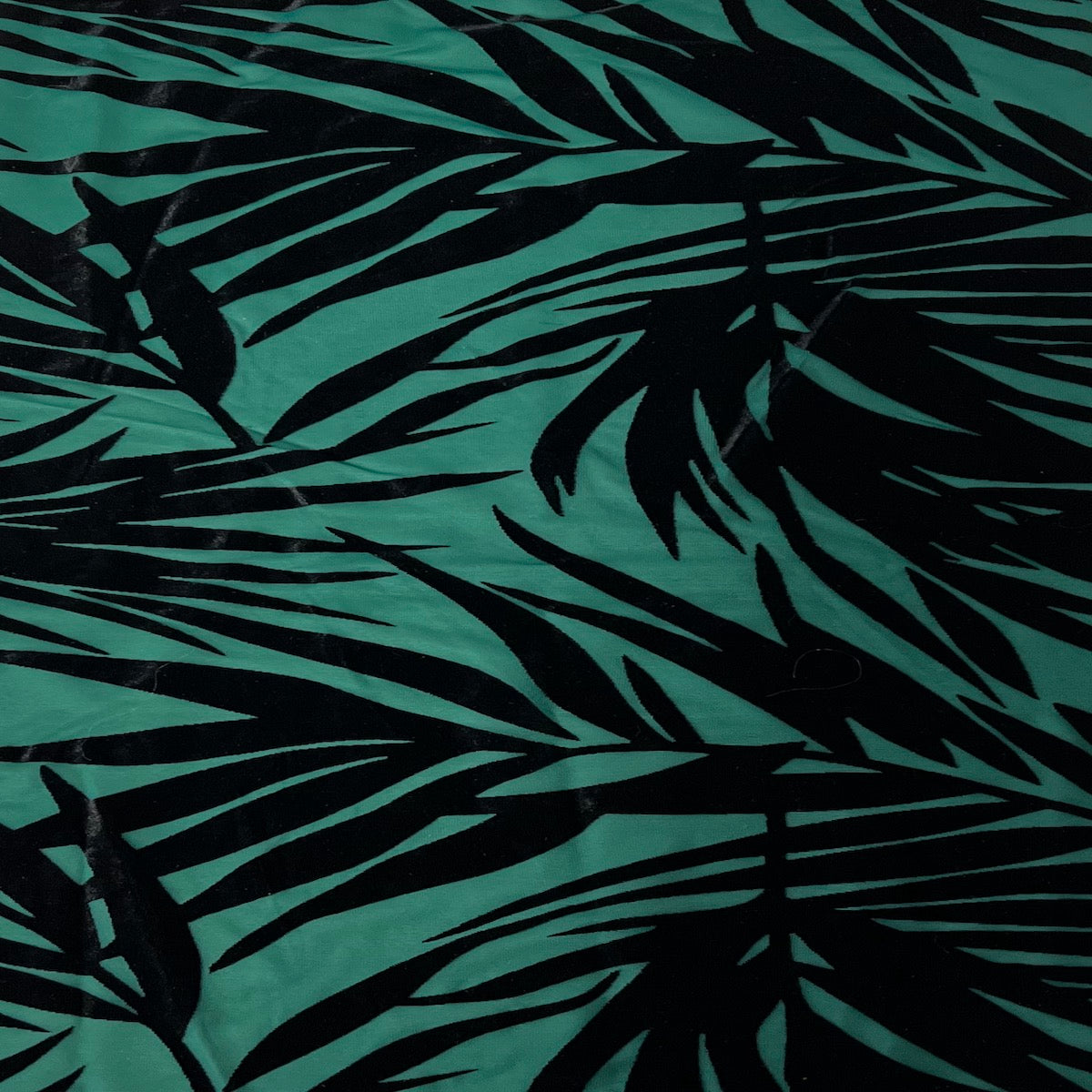 Palm Tree Floral Burnout Stretch Velvet | Spandex Fabric