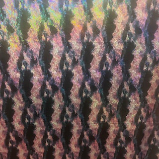 Aurora Light Tye Dye 4 Way Stretch Hologram Foil fabric| Spandex Palace