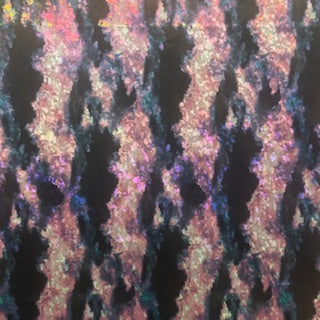 Aurora Light Tye Dye 4 Way Stretch Hologram Foil fabric| Spandex Palace