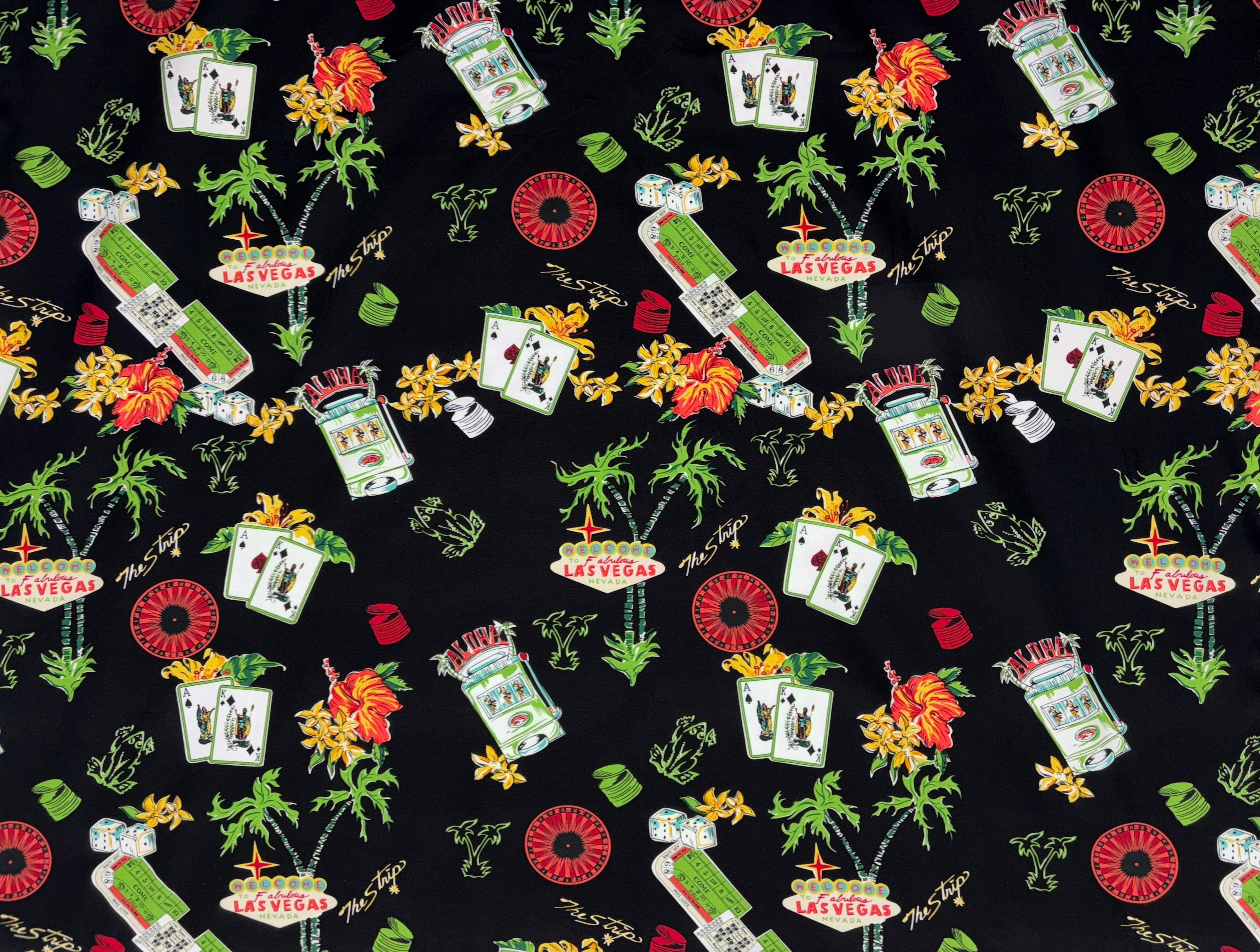 Tropical Vegas Jackpot Rayon Cotton 44 " Fabric | Islands Fabric