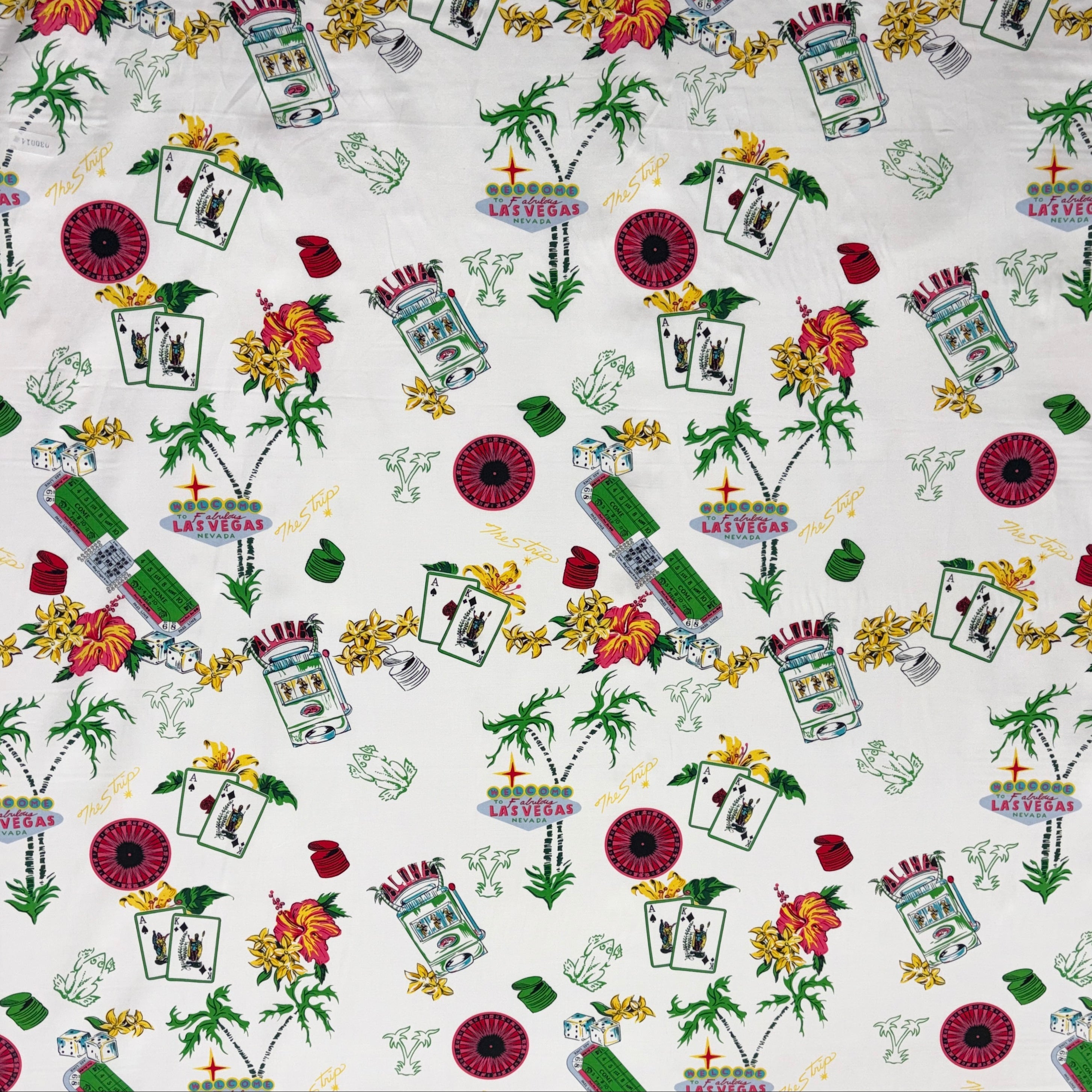 Tropical Vegas Jackpot Rayon Cotton 44 " Fabric | Islands Fabric
