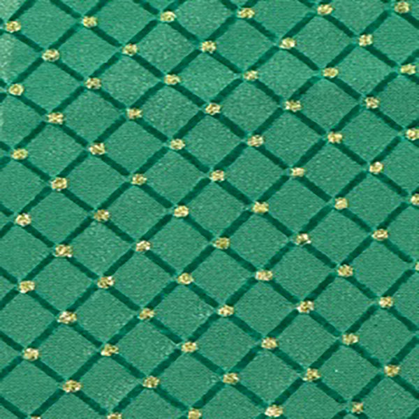 Flocked Polyester Mesh Fabric With Glitter | Spandex Palace Green
