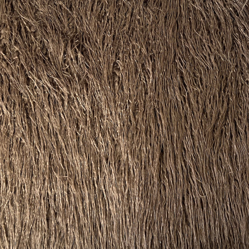 Brown Mongolian Long Pile Faux Fur Fabric