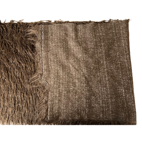 Brown Mongolian Long Pile Faux Fur Fabric