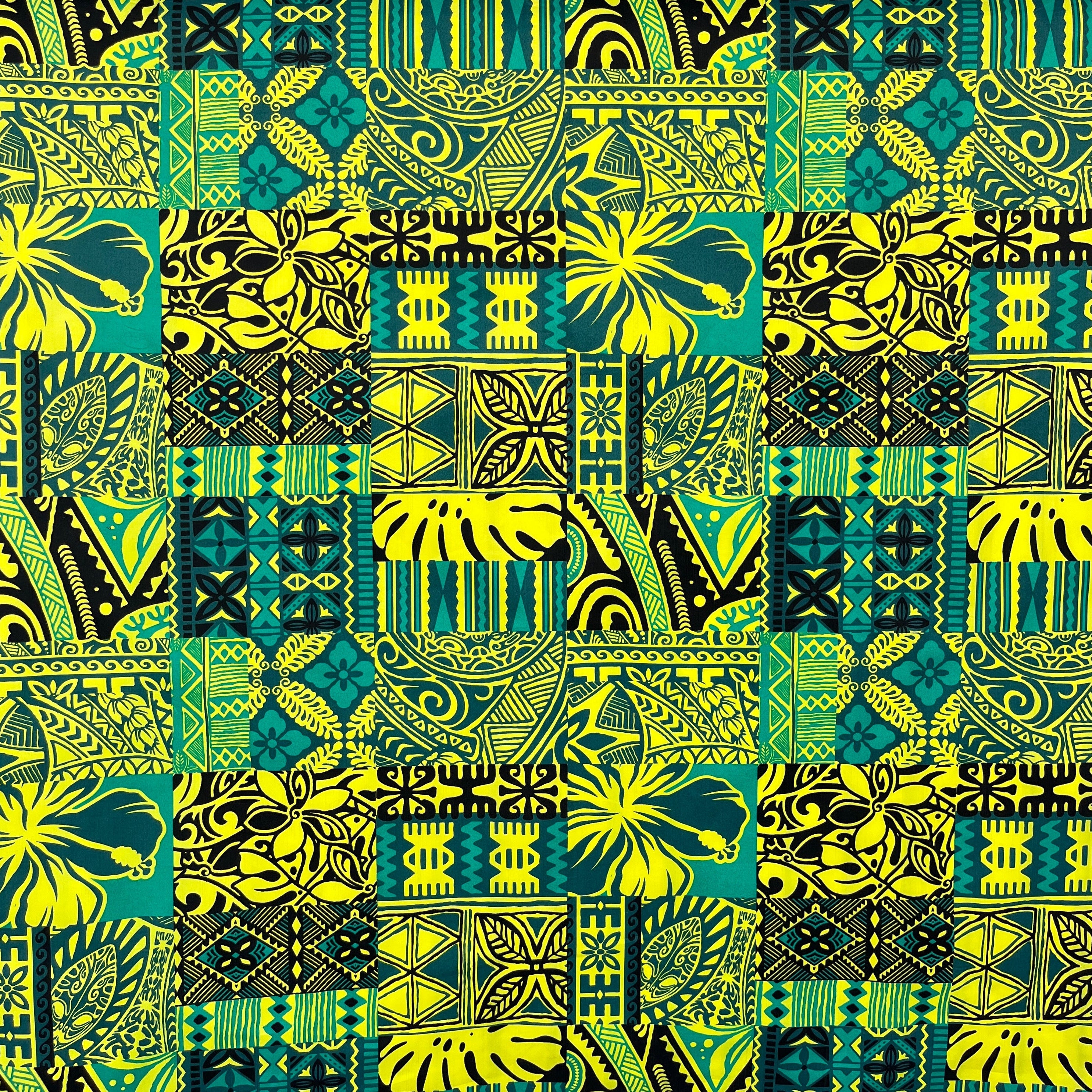Traditional Polynesian Tapa design Fabric| Polyester