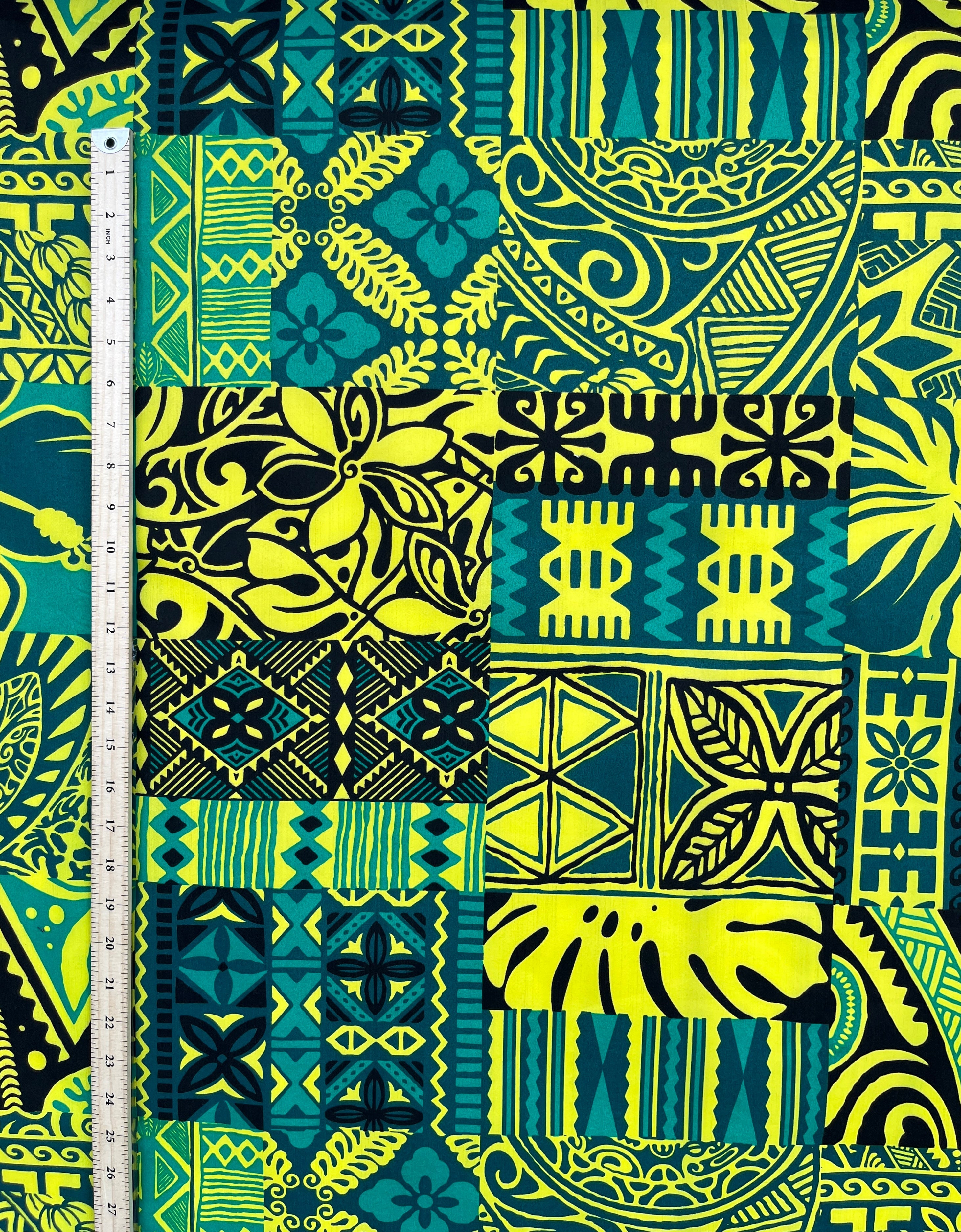 Traditional Polynesian Tapa Design Polyester Fabric # 3 | Islands Fabric