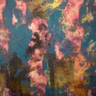 Crystal 4 Way Stretch Tye Dye Splash Multi Foil Fabric | Spandex Palace