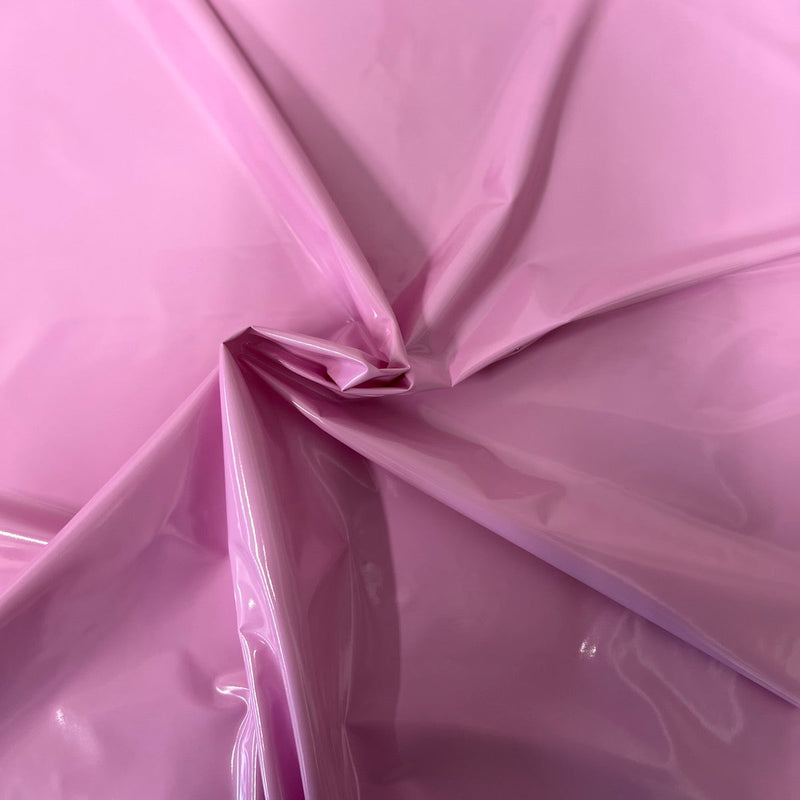 Baby Pink Faux Patent Leather Apparel Vinyl Fabric