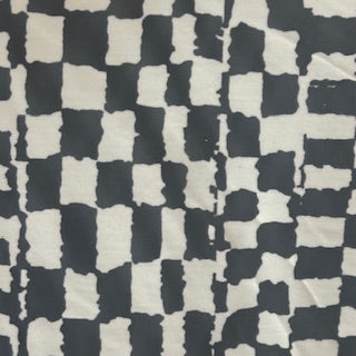 Black and White Checkered 4 Way Polyester Spandex Tricot Fabric | Spandex palace
