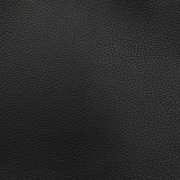 Black Pebble Grain Textured Faux Leather Vinyl Fabric