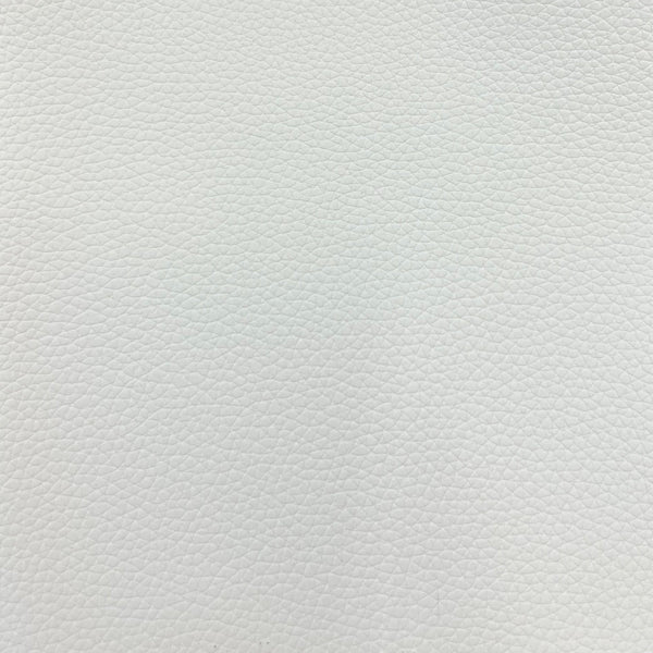 White Pebble Grain Textured Faux Leather Vinyl Fabric