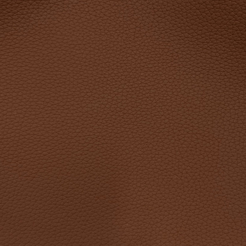 Brick Brown Pebble Grain Textured Faux Leather Vinyl Fabric