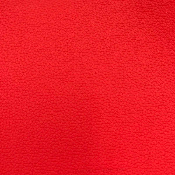 Crimson Red Pebble Grain Textured Faux Leather Vinyl Fabric