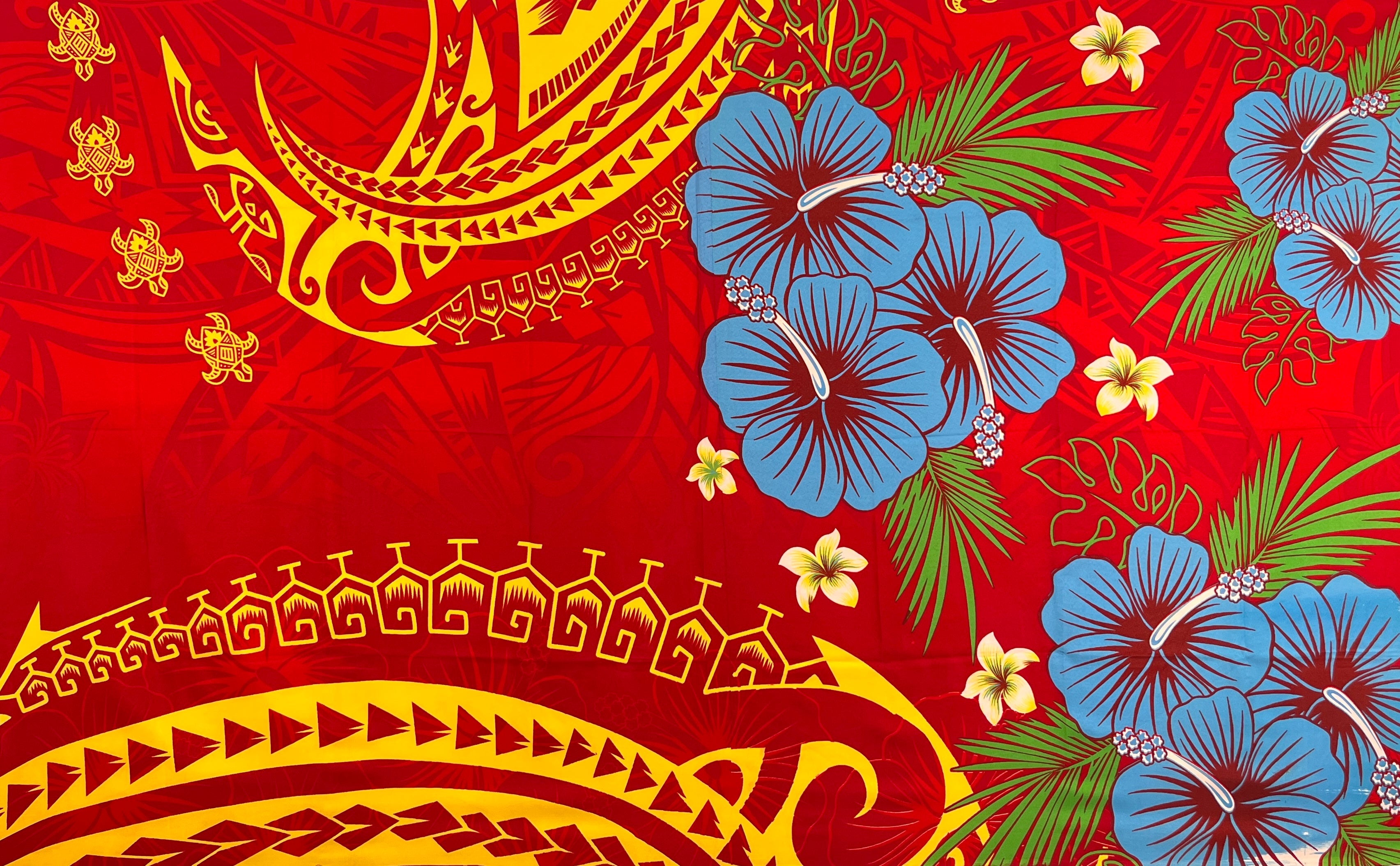 Fiji Hibiscus Cluster Sarong | Islands Fabric