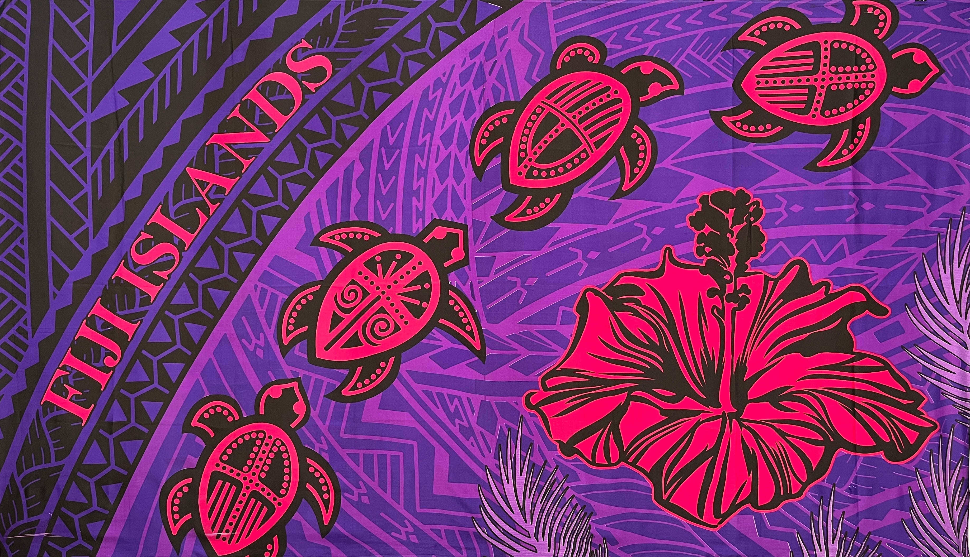 Turtle Hibiscus Fiji Islands Sarong | Islands Fabric