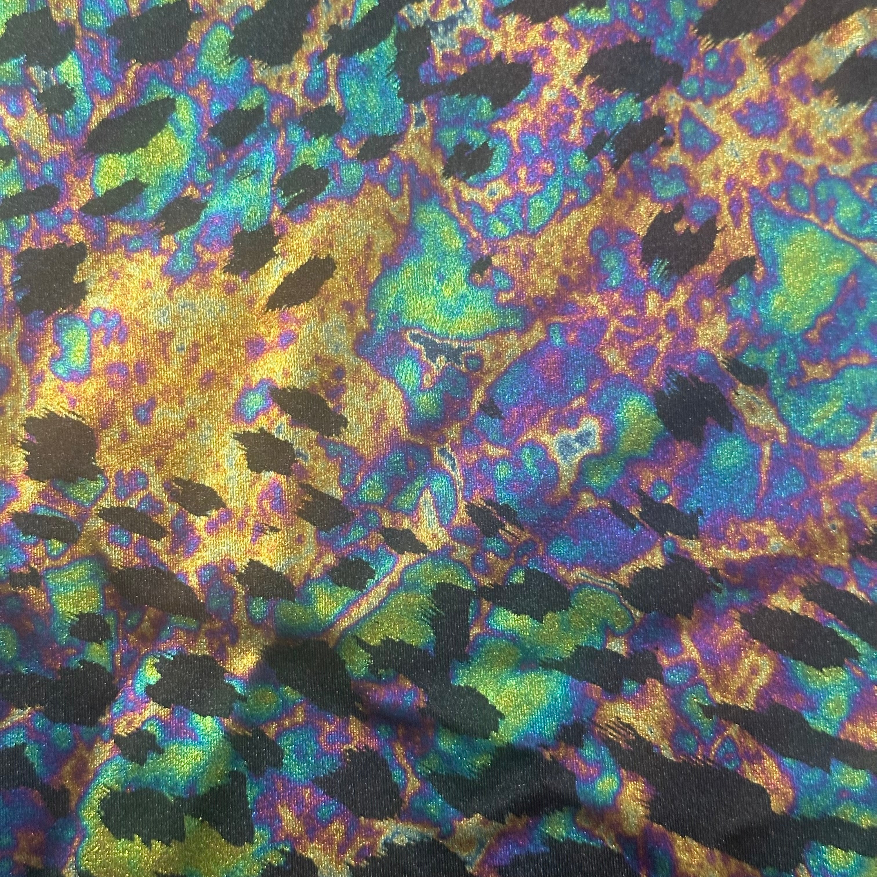 Foil Panther  4 Way Stretch Fabric | Spandex Palace