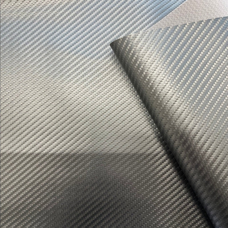 Dark Silver Carbon Fiber Marine Vinyl Fabric