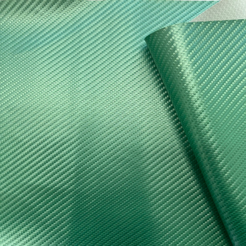 Mint Green Carbon Fiber Marine Vinyl Fabric