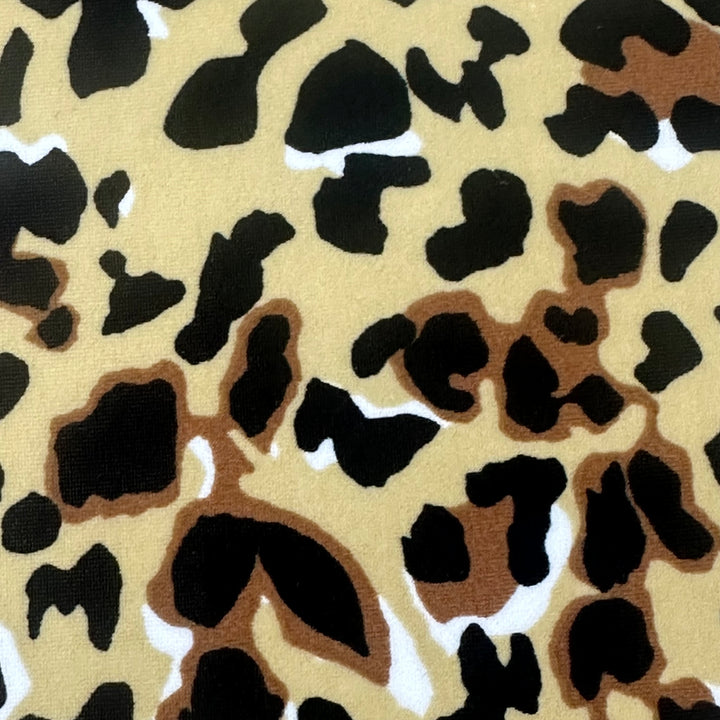 Leopard Wild Swim Print Luxe Polyester Stretch Fabric | Spandex Palace