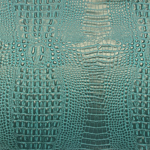 Turquoise Marine Gator Vinyl Fabric