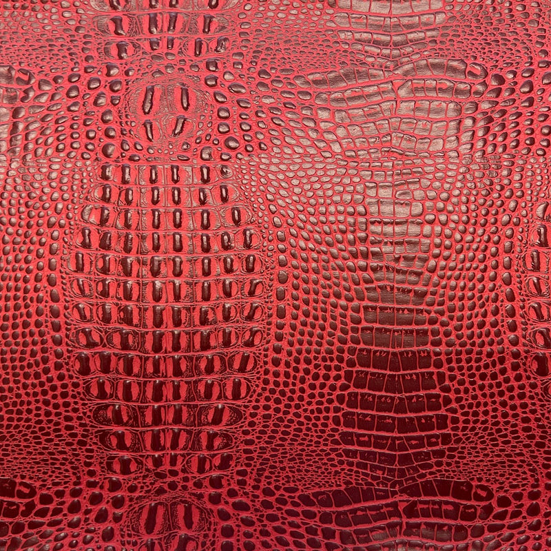 Ruby Red Marine Gator Vinyl Fabric