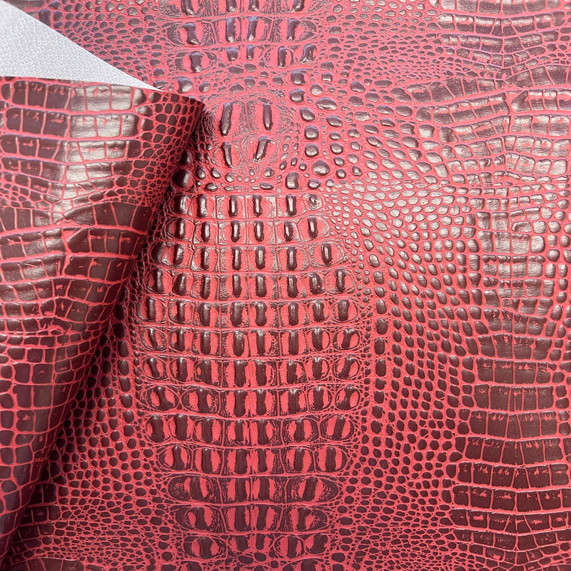 Ruby Red Marine Gator Vinyl Fabric