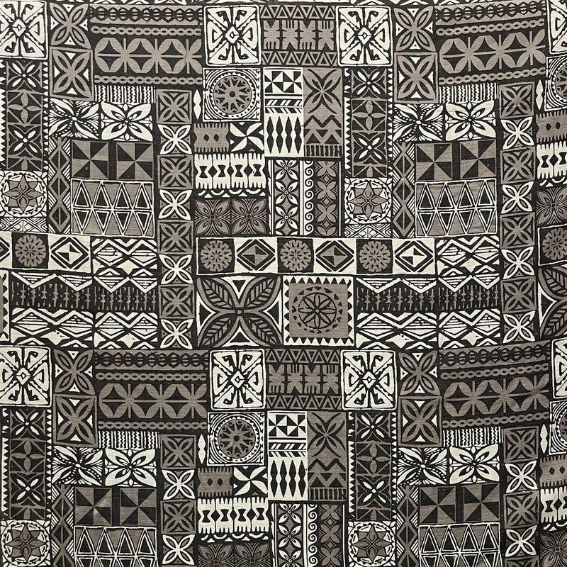 Polynesian Tapa Fabric | Light Barkcloth  | Spandex Palace