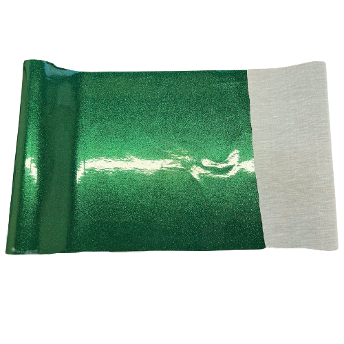 Hunter Green Sparkle Glitter Vinyl Fabric