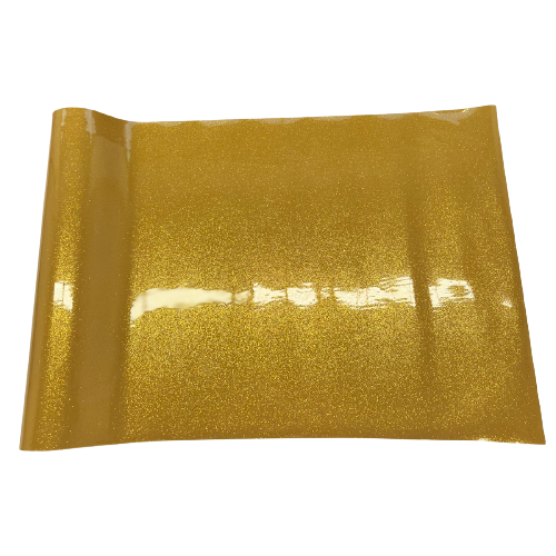 Gold Sparkle Glitter Vinyl Fabric