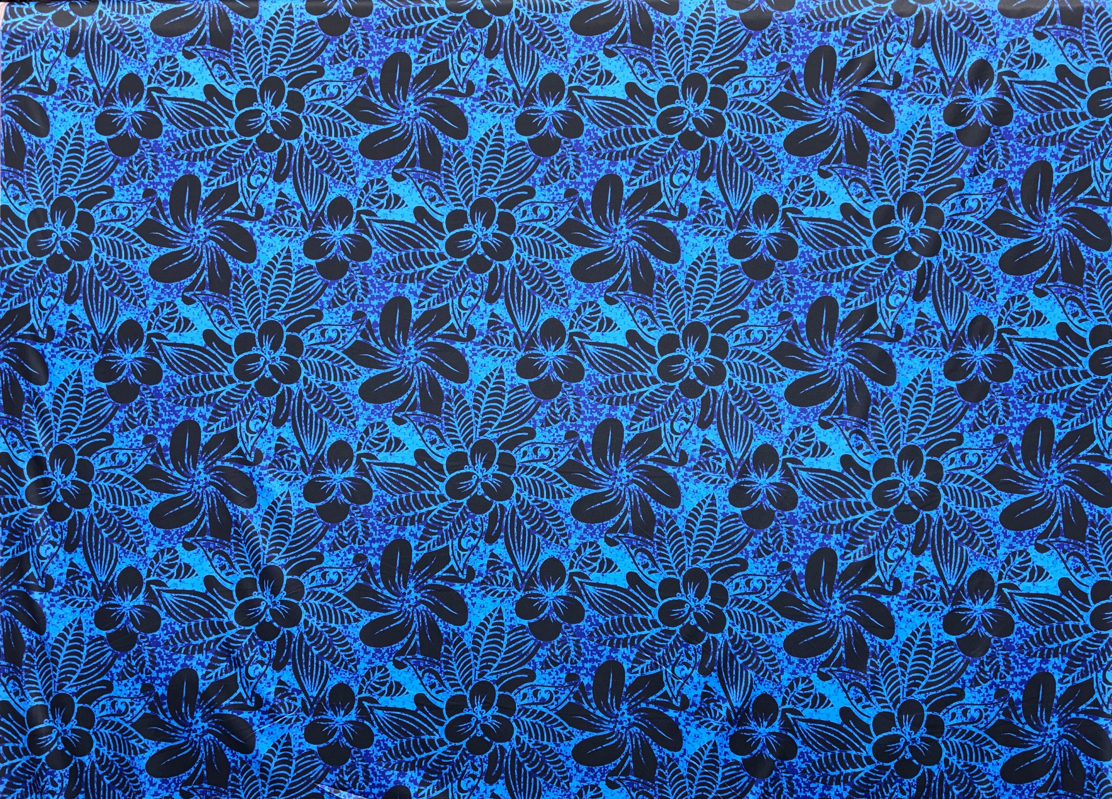 Tiare Tropical Bloom Polyester Knit Spandex  Fabric | Islands Fabric