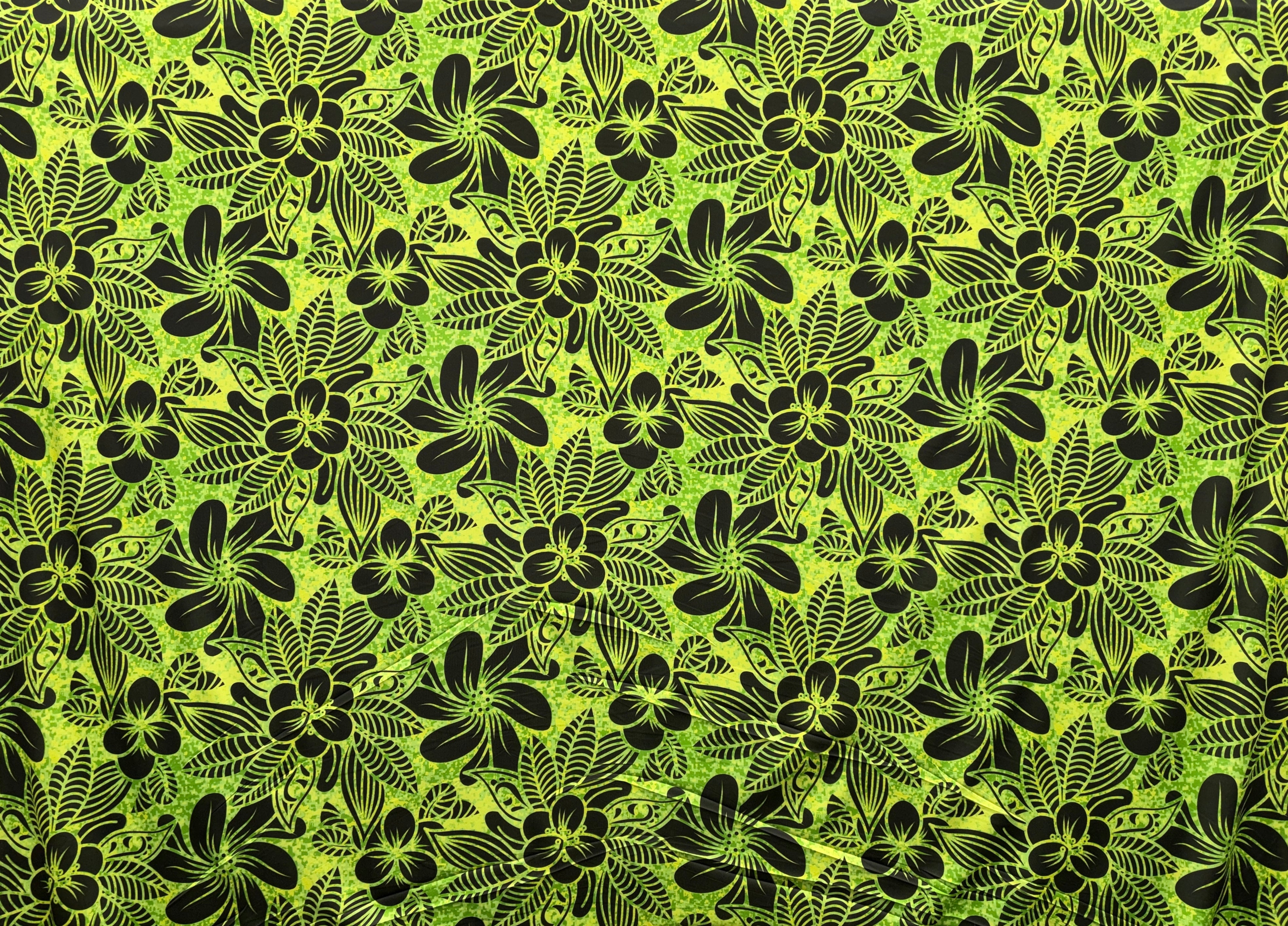 Tiare Tropical Bloom Polyester Knit Spandex  Fabric | Islands Fabric